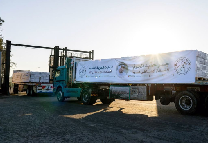 مساعدات جسر حميد الجوي تتواصل إلى غزة ضمن «الفارس الشهم 3»
