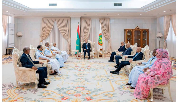 الرئيس غزواني يستقبل المنسق المكلف بالحوار ورؤساء الأطراف السياسية