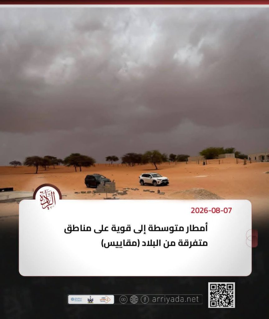 تساقطات مطرية على 9 ولايات.. وأشكاطه تتصدر بـ75 ملم