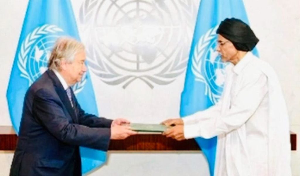 سفير موريتانيا لدى الأمم المتحدة يقدم أوراق اعتماده لغوتيريش