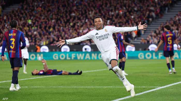 بثنائية مبابي.. ريال مدريد يهزم برشلونة 2-1 ويشعل صراع صدارة الليغا